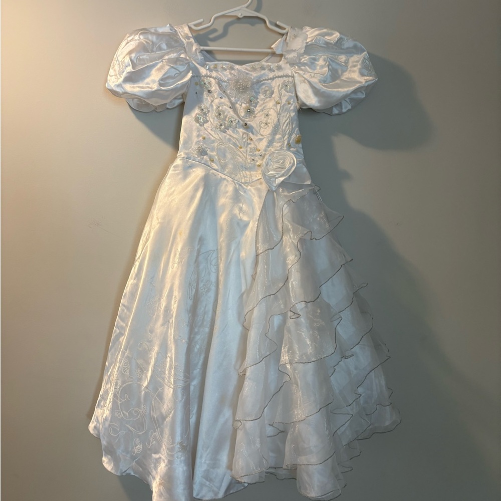 Disney Store Exclusive Giselle Princess Dress Enchanted Movie Girls XS (4) White